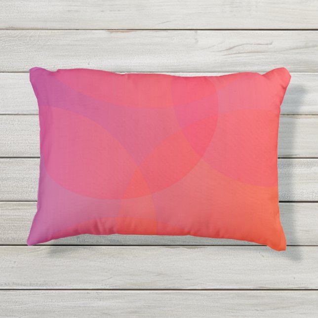 Coussin D'extérieur Art rose, orange, moderne, simple, frais, à la (Dos)