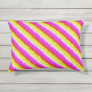 Coussin D'extérieur Artdeco rose Jaune Artdeco Arc-en-ciel rayures