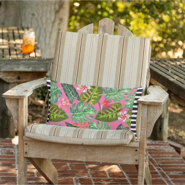 Coussin D'extérieur B&W Luminaire Tropical Rose rayé (Chaise)