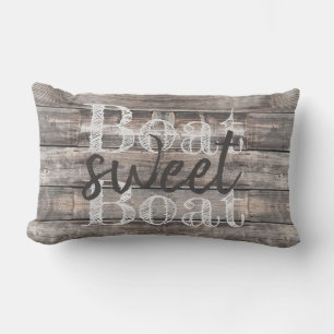 Coussin D'extérieur BATEAU rustique SWEET BOAT en bois d'écorce à deux
