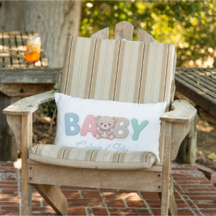 Coussin D'extérieur Bébé mignon Typographie personnalisée - Petite mai
