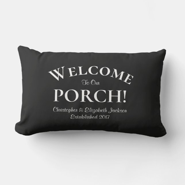 Coussin D'extérieur Bienvenue dans le devis Porch Custom Family Names  (Recto)
