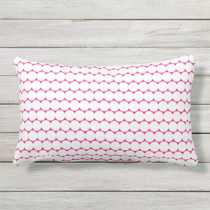 Coussin D'extérieur Blanc Pois Rose Couleurs Personnalisées Cadeau de