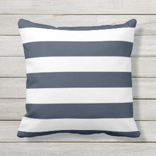 Coussin D'extérieur Bleu et blanc de la marine moderne