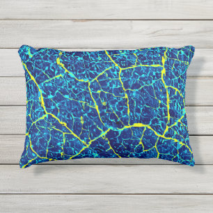 Coussin D'extérieur Bleu/Jaune Abstrait