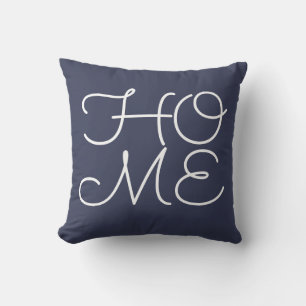 Coussin D'extérieur bleu "maison, mon endroit préféré"