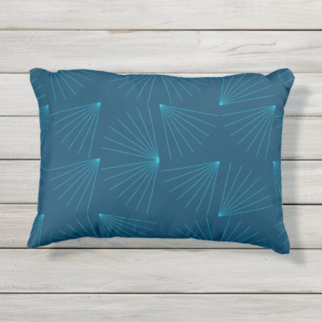 Coussin D'extérieur Bleu, moderne, simple concept de célébration de la (Dos)