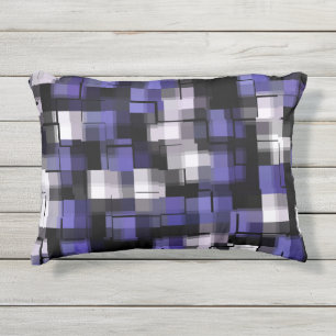 Coussin D'extérieur Bleu violet noir blanc tendance