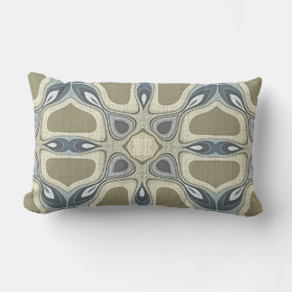Coussin D'extérieur Blue Grey Mustard Ochre Green Orient Tribal Art