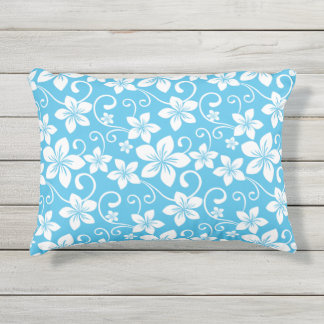 COUSSIN D'EXTÉRIEUR BLUE HAWAII PATTERN (BLUE)