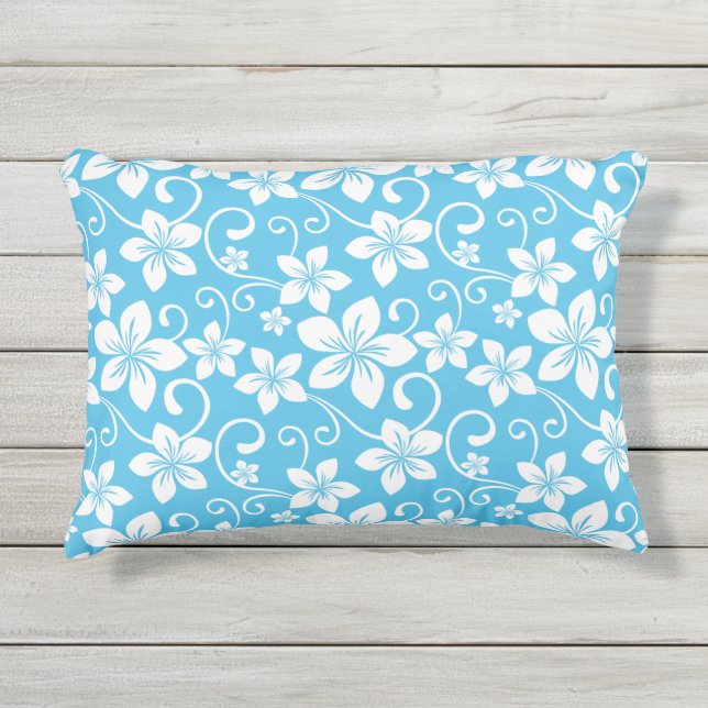 COUSSIN D'EXTÉRIEUR BLUE HAWAII PATTERN (BLUE) (Devant)