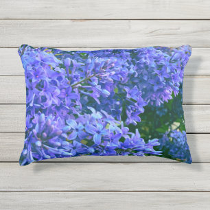 Coussin D'extérieur Blue violet lilas romantique bleu floral photo