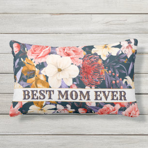 Coussin D'extérieur Boho Personnalisé Floral Meilleure Maman Jamais