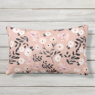 Coussin D'extérieur Botanique Whimsical Imprimé rose pâle extérieur