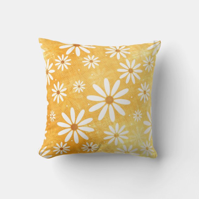 Coussin D'extérieur Bouches gaies d'or orange rustique (Recto)