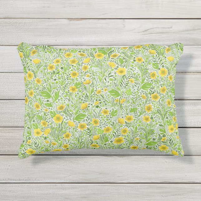 Coussin D'extérieur Boutons blancs (Devant)