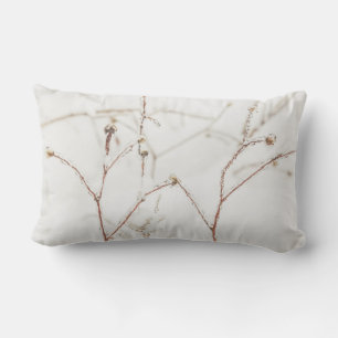 Coussin D'extérieur Branches gelées et neige d'hiver