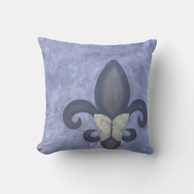 Coussin D'extérieur Butterfleur | Papillon Fleur de Lis (Recto)