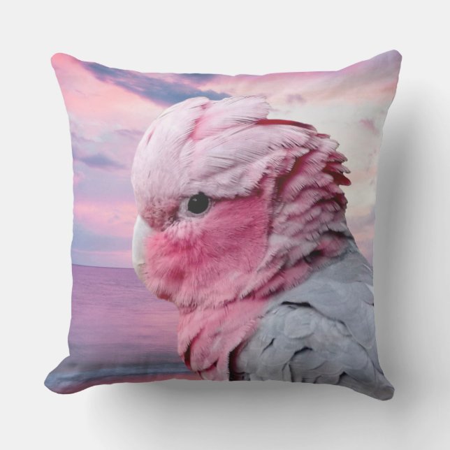 Coussin D'extérieur Cacatoès de Galah (Recto)