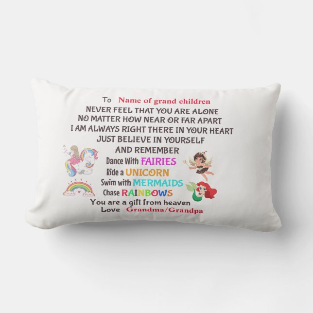 Coussin D'extérieur Cadeau personnalisé pour Grand-Enfants (Recto)