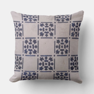 Coussin D'extérieur Carreau hollandais antique Delft bleu blanc