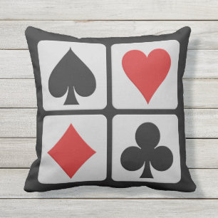 Coussin D'extérieur Carreaux de joueur de carte
