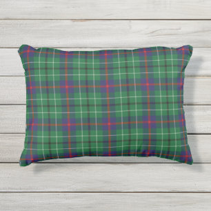 Coussin D'extérieur Carreaux Tartan Vert Violet Clan Duncan Plaid