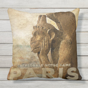 Coussin D'extérieur Cathédrale Paris, le Stryga Chimera de Notre Dame