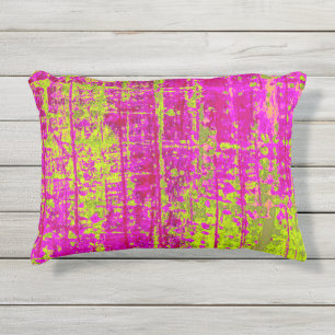 Coussin D'extérieur Chartreuse Kiss rose et vert Abstrait