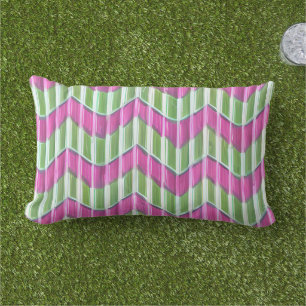 Coussin D'extérieur chevron chevron à main motif coloré pour l'été