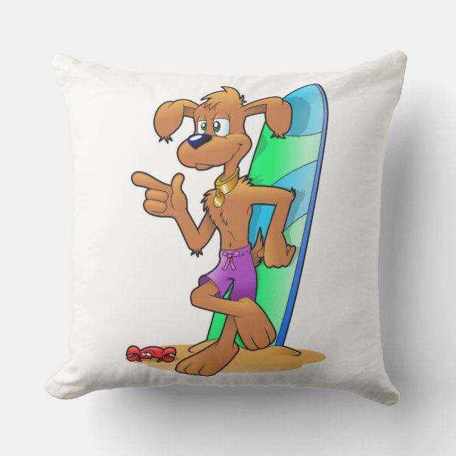 COUSSIN D'EXTÉRIEUR CHIEN DE SURFER (Recto)