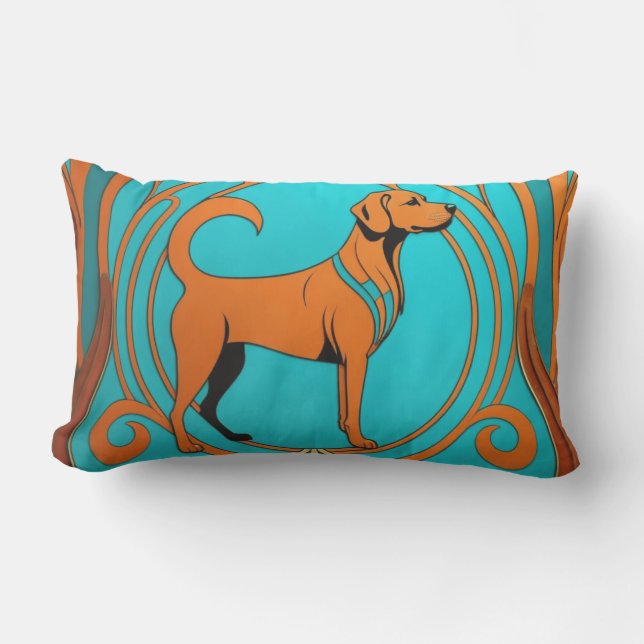 Coussin D'extérieur Chien orange Aqua Deco (Recto)