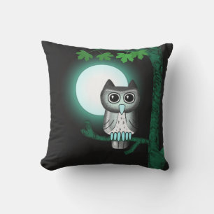 Coussin D'extérieur Chouette à Pleines lunes mignonnes