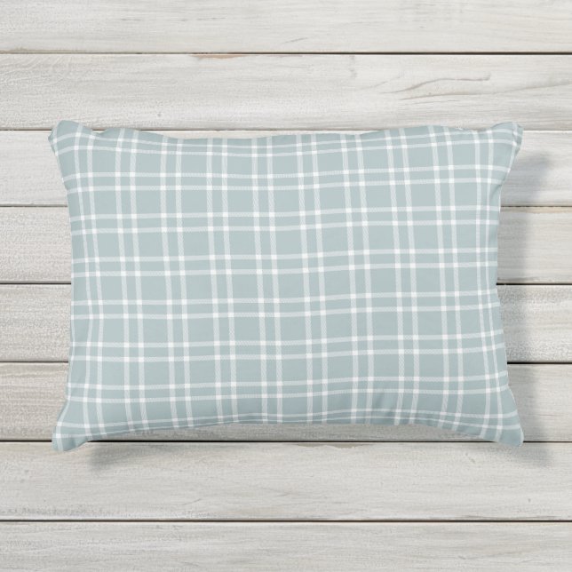 Coussin D'extérieur Ciel bleu Plaid (Devant)