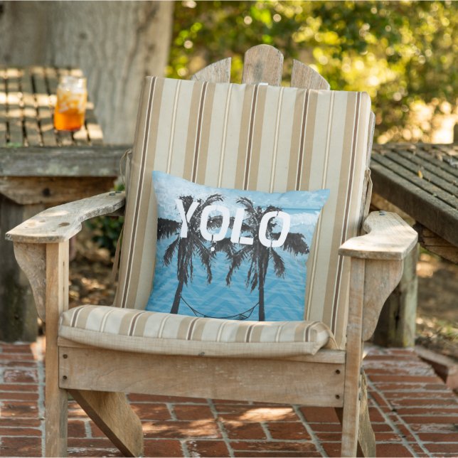 Coussin D'extérieur Citations Inspiration Beach YOLO Vous ne vivez qu' (Chaise)