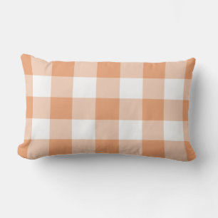 Coussin D'extérieur Citrouille Orange En vichy Motif du chèque