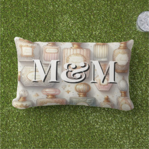 Coussin D'extérieur Collection de parfums de niche, aquarelle à monogr