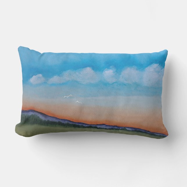 Coussin D'extérieur Collines du coucher du soleil (Recto)