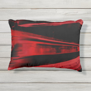Coussin D'extérieur Concept de mouvement moderne et cool en rouge et n