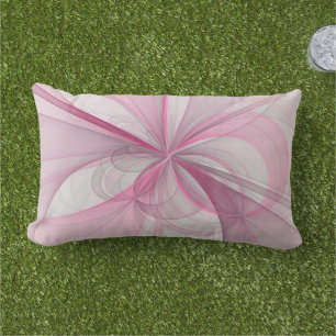 Coussin D'extérieur Conception Abstraite de fractal rose pâle moderne