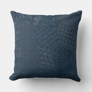 Coussin D'extérieur Conception de broderies de style Sashiko -