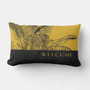 Coussin D'extérieur Conception de feuilles de palme tropicale moderne