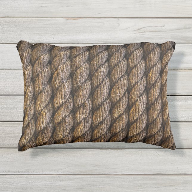 Coussin D'extérieur Corde rustique originale (Devant)
