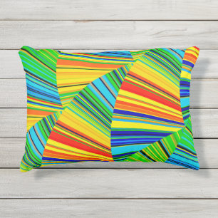 Coussin D'extérieur Couleur vive Fou coloré Abstrait Motif