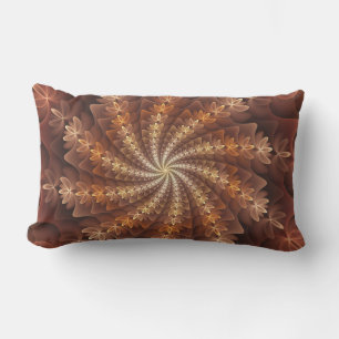 Coussin D'extérieur Couleurs Chaudes, Motif d'Art Fractal Moderne Trip