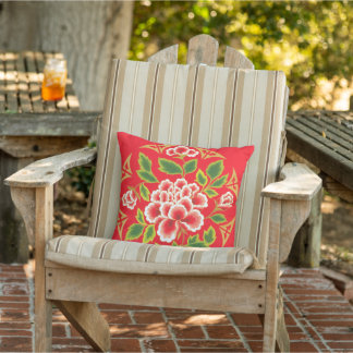 Coussin D'extérieur Design floral japonais vintage