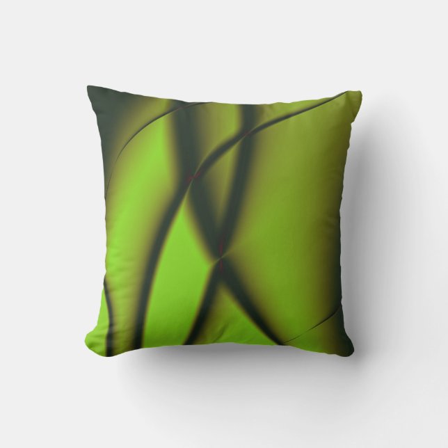Coussin D'extérieur Design fractal vert unique (Recto)