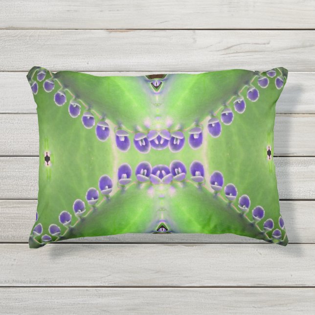 Coussin D'extérieur Design vert et violet (Devant)