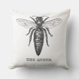 Coussin D'extérieur Dessin classique de l'illustration de Queen Bee
