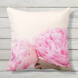 Coussin D'extérieur Deux pivoines roses